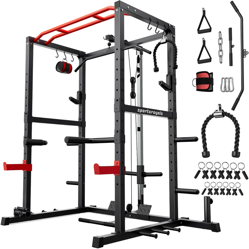 Sportsroyals Sportsroyals Power Cage with LAT Pulldown
